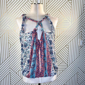 Free People‎ Floral Paisley Knot Halter Top
